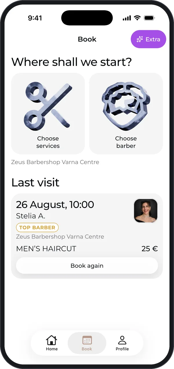 Book: by service or by barber
